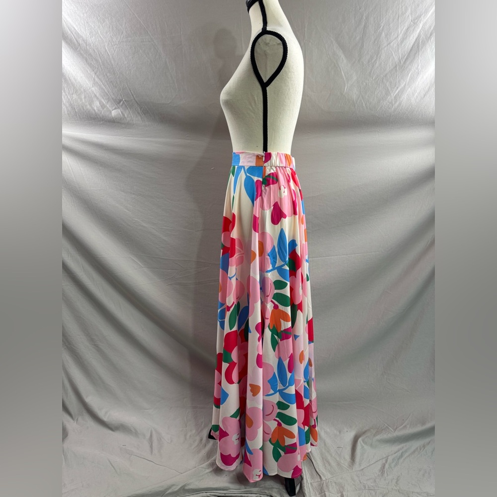 Boho A-Line Floral Maxi Skirt Pink - Picture 7 of 9